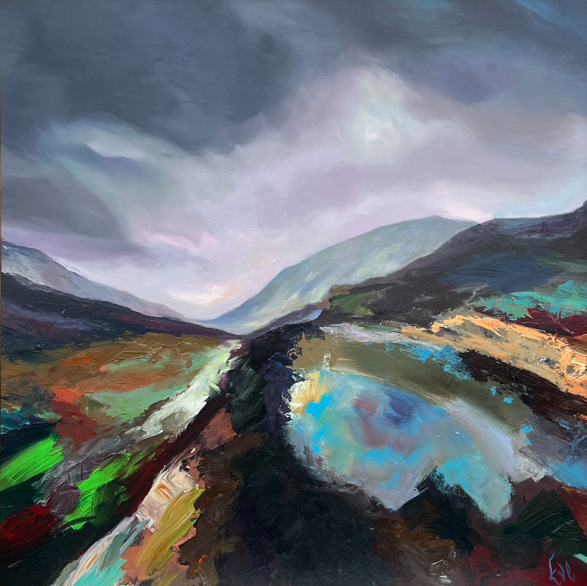 'Hidden Lake' Landscape Painting