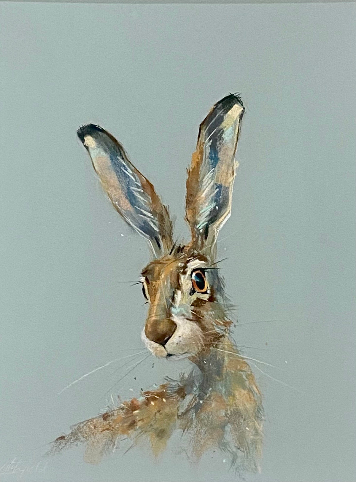 'Bright Eyed' Hare Portrait by Nicky Litchfield