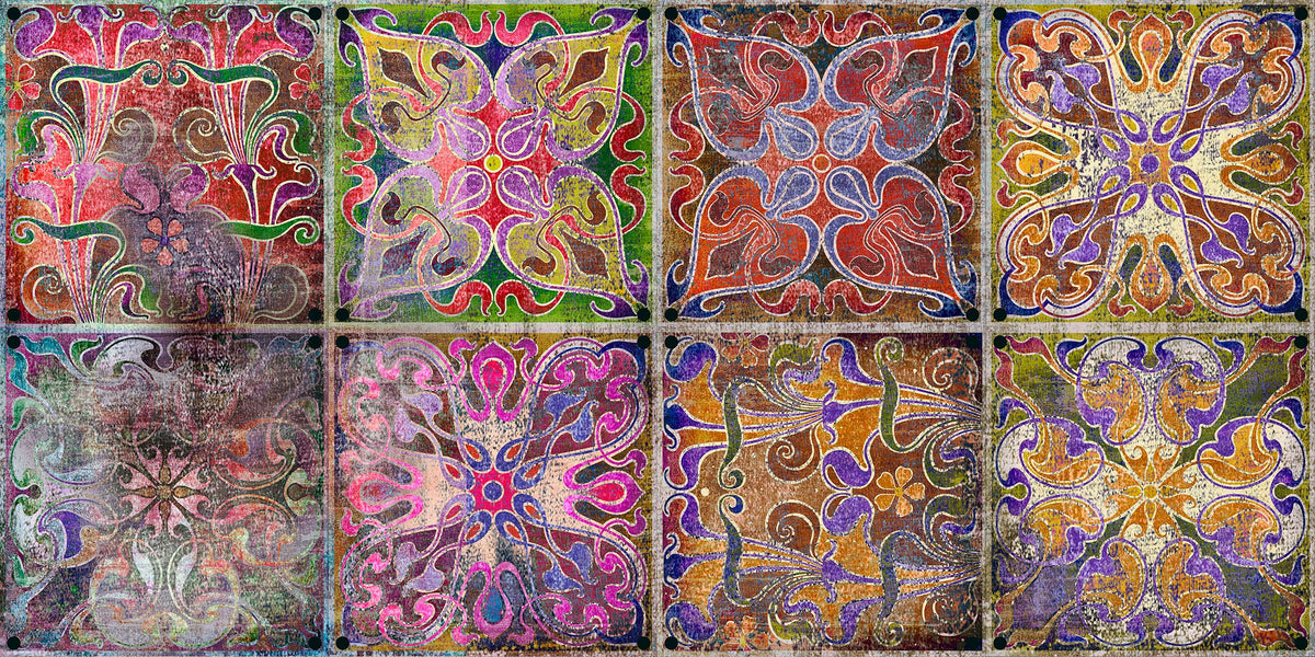 Art Nouveau Multicoloured Flooring