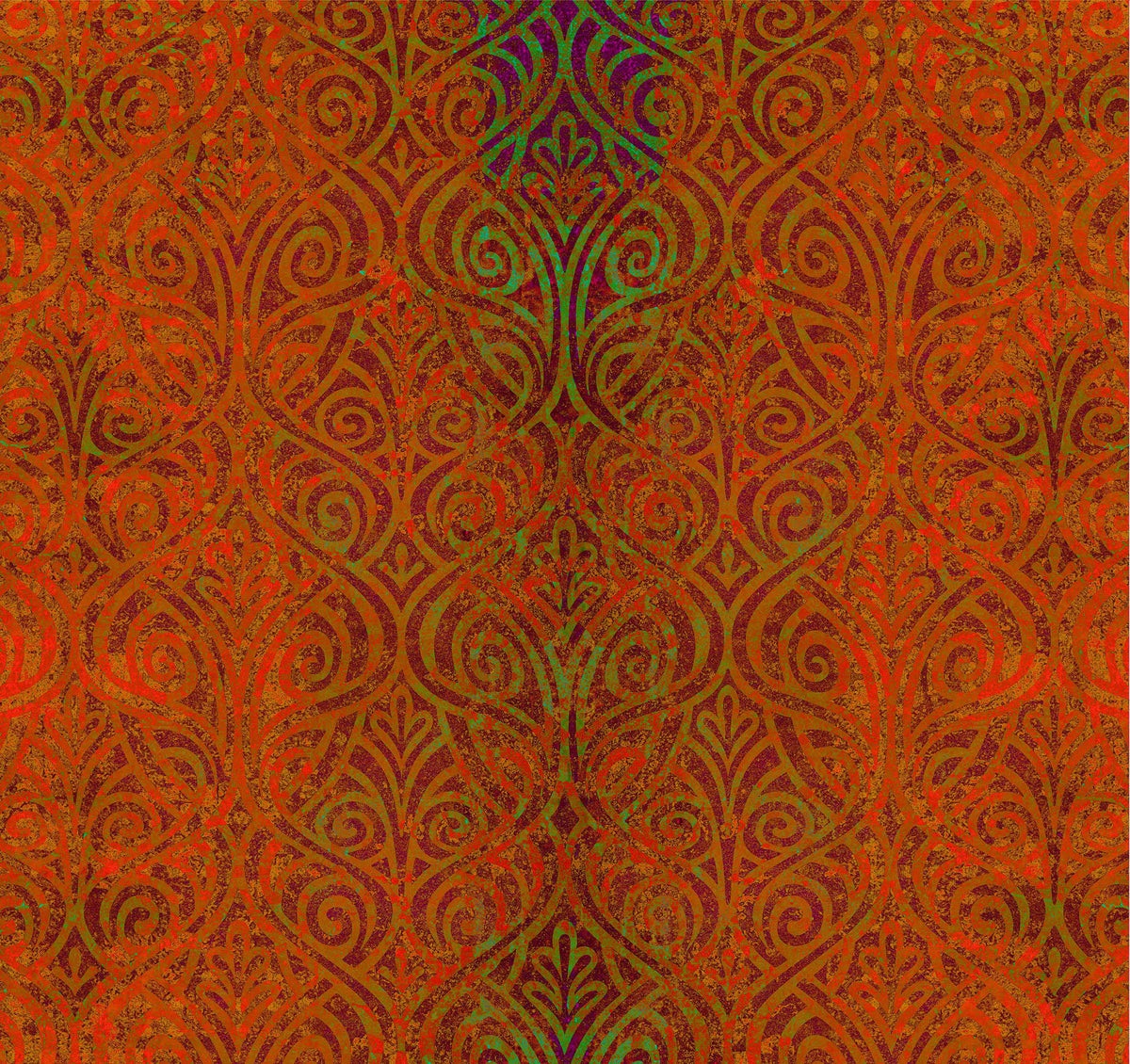 Nouveau Orange Cinema Seat Fabric