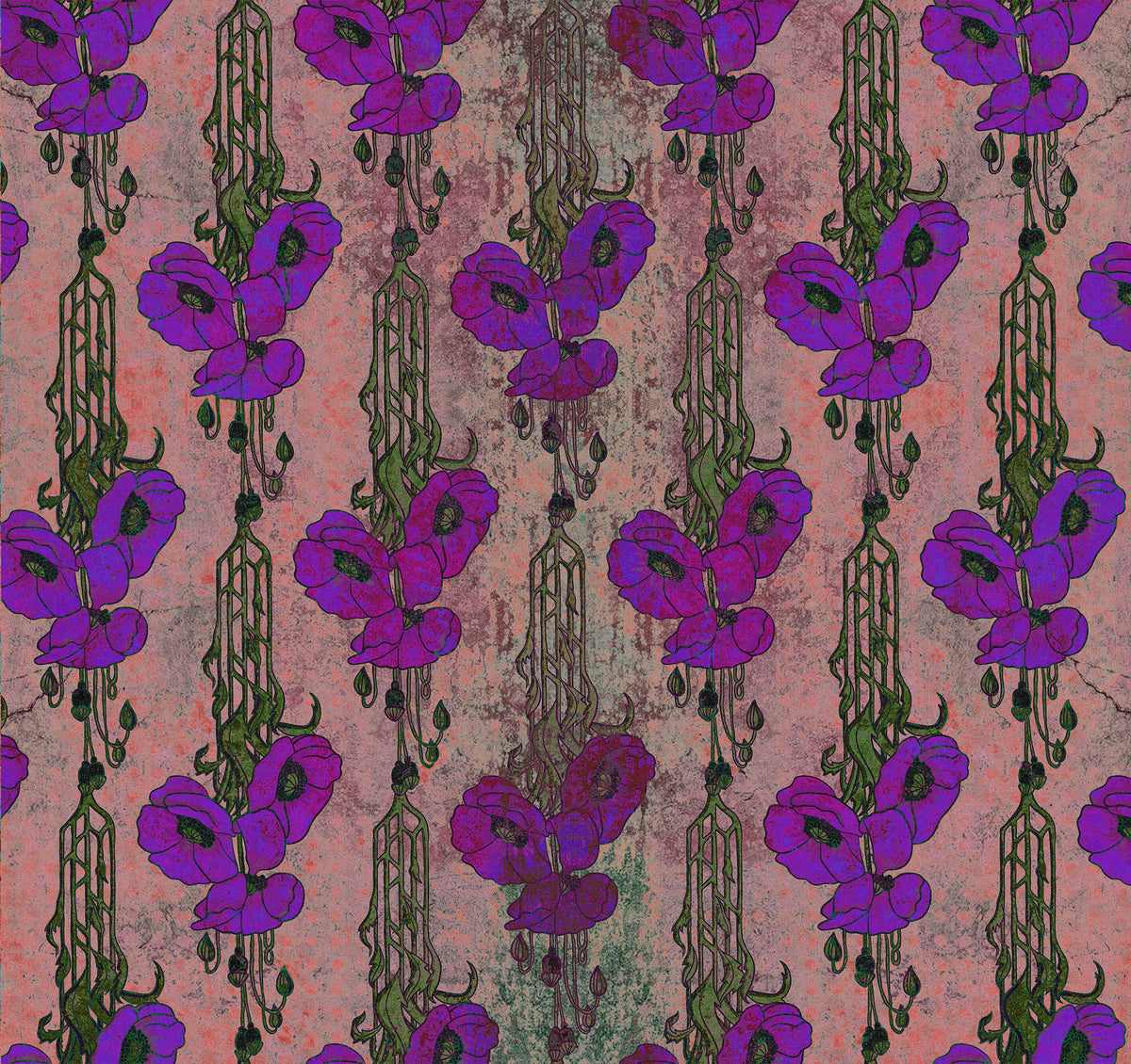 Nouveau Purple Floral Cinema Seat