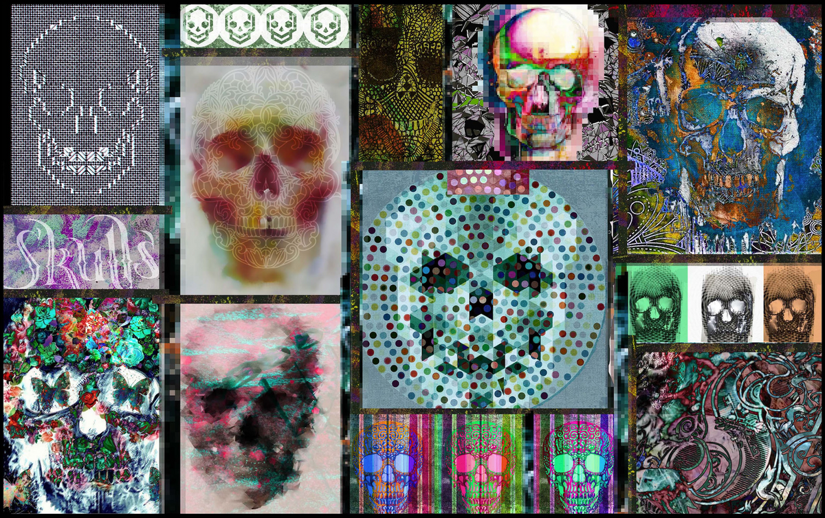 Urban Skull Fabric